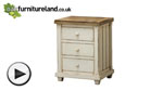 Watch Shabby Chic Solid Mango 3 Drawer Bedside Chest video